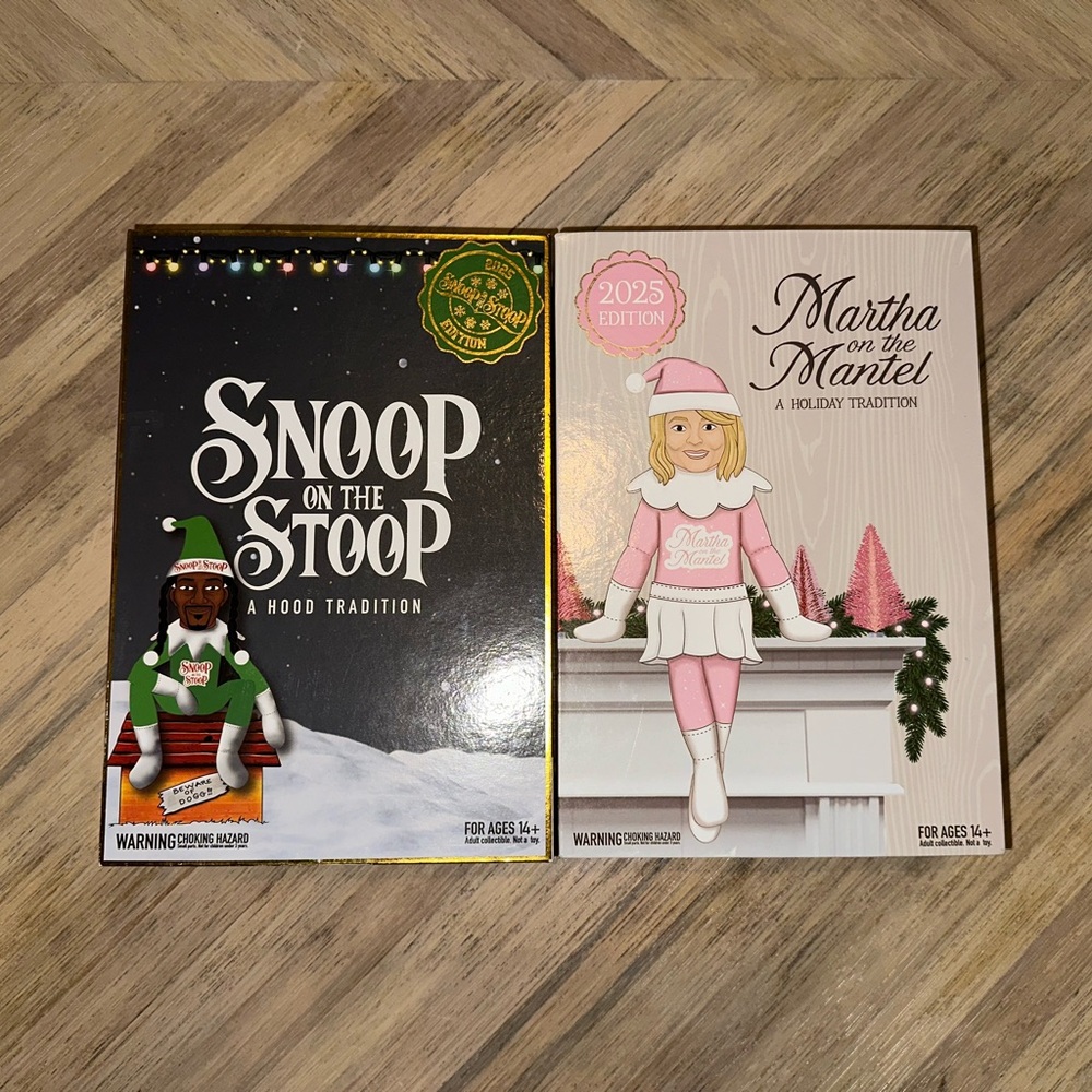 Snoop on the Stoop  and Martha on the Mantel